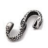 Unicraftale 5Pcs Tibetan Style 304 Stainless Steel S-Hook Clasps STAS-UN0040-71-2