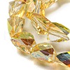 Transparent Electroplate Glass Beads Strands GLAA-G116-03A-HR04-3