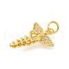 Rack Plating Brass Micro Pave Cubic Zirconia Pendants KK-S396-44G-2