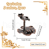 Olycraft 2Pcs 2 Colors Frog with Lotus Leaf Alloy Incense Holder AJEW-OC0004-22-2