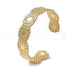 Ion Plating(IP) 304 Stainless Steel Cuff Bangles for Women BJEW-Z078-18G-1
