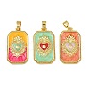 Brass Enamel Pendants KK-L190-008G-1