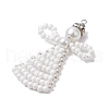 Baking Glass Pearl & Seed Beads Pendants PALLOY-MZ00368-02-3