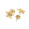 Brass Micro Pave Cubic Zirconia Ear Studs EJEW-P283-01G-12-2