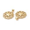 Brass Cubic Zirconia Pendants KK-G453-15G-3