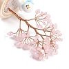 Natural Rose Quartz Chips Tree of Life Decorations DJEW-B013-03G-2