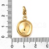 Flat Round 304 Stainless Steel Rhinestone Pendants Decoration STAS-R159-53G-05-3