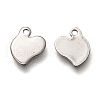 Non-Tarnish 304 Stainless Steel Charms STAS-H128-07P-2