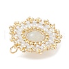 Natural Moonstone Flat Round Pendants PALLOY-MZ00135-05-3