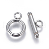 Non-Tarnish 304 Stainless Steel Toggle Clasps STAS-F227-12A-P-1