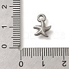 Anti-Tarnish 304 Stainless Steel Charms STAS-M075-18P-3
