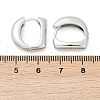 Brass D-Shaped Hoop Earrings EJEW-Q016-17P-2