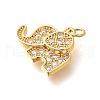 Brass Micro Pave Cubic Zirconia Pendants KK-K294-12G-2