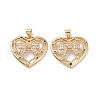 Brass Cubic Zirconia Pendants KK-G453-05G-2