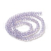 Baking Painted Transparent Glass Beads Strands DGLA-A034-J4MM-D03-2