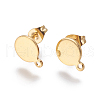 304 Stainless Steel Stud Earring Findings STAS-G190-07G-1