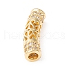 Brass Micro Pave Cubic Zirconia Beads ZIRC-F001-66G-2