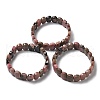 Natural Rhodonite Beaded Stretch Bracelet G-E010-01-08-2