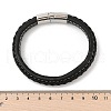 Braided Microfiber Leather Cord Bracelets for Men BJEW-Z081-04P-5