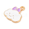 Alloy Enamel Charms ENAM-Q001-07G-04-2