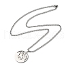 Non-Tarnish 304 Stainless Steel Double Layer Pendant Necklaces NJEW-D047-02P-1
