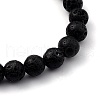 Men's Natural Howlite & Lava Rock Stretch Beaded Bracelets Sets BJEW-JB05429-7