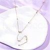 304 Stainless Steel Infinity Y Necklaces NJEW-R026-21G-2