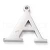 Tarnish Resistant 304 Stainless Steel Letter Pendant Rhinestone Settings STAS-J028-01A-2