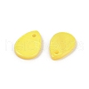 Spray Painted Natural Freshwater Shell Teardrop Charms SHEL-K006-47C-2