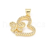 Brass Micro Pave Cubic Zirconia Pendants KK-D317-084G-2
