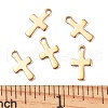 Ion Plating(IP) 304 Stainless Steel Tiny Cross Charms STAS-E104-34G-3