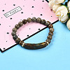 Natural Ocean Jasper Beads Stretch Bracelets BJEW-T022-04C-1