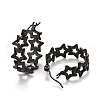 Hollow Star 304 Stainless Steel Hoop Earrings for Women STAS-A057-14EB-2
