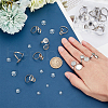   DIY Blank Dome Cuff Ring Making Kit DIY-PH0017-83-3
