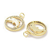 Brass Micro Pave Clear Cubic Zirconia Pendants KK-L213-025G-2