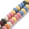 Synthetic Lava Rock Beads Strands G-B087-02A-2