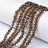 Electroplate Transparent Glass Beads Strands EGLA-A034-T3mm-F01-1