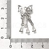 Rack Plating Brass Micro Pave Cubic Zirconia Pendants KK-M014-07P-3