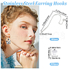 Beebeecraft 300Pcs 304 Stainless Steel Earring Hooks STAS-BBC0004-50-2