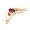 Rack Plating Brass Micro Pave Cubic Zirconia Pendants KK-B097-05G-05-2