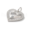 Rack Plating Brass Clear Cubic Zirconia Pendants KK-Z056-16P-2