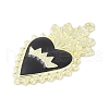 Rack Plating Alloy Enamel Pendants PALLOY-F018-30G-01-2