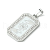 Ion Plating(IP) 304 Stainless Steel Pendants STAS-C101-08P-02-2