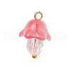 Mushroom Transparent Glass Pendants PALLOY-JF03654-01-3