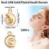 Beebeecraft 20Pcs Brass Charms KK-BBC0010-34-2