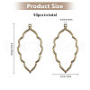 CHGCRAFT 50Pcs Tibetan Style Alloy Open Back Bezel Big Pendants FIND-CA0008-77AB-2