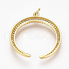 Brass Micro Pave Cubic Zirconia Pendants ZIRC-T004-09G-3