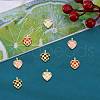 8Pcs 4 Colors Rack Plating Brass Enamel Pendants KK-SZ0006-07-4