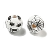 Printed Wood European Beads WOOD-G022-08A-11-2