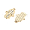 UV Plating Alloy Rhinestone Pendants ALRI-N058-02KCG-2